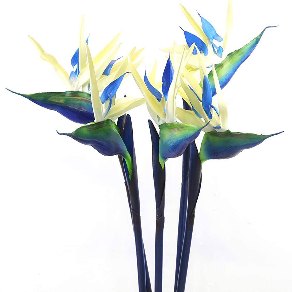 Warmter 32.5 inch Large Elegant Bird of Paradise Artificial Flower for Home Office 3 Pcs (Blue) - Product image 1