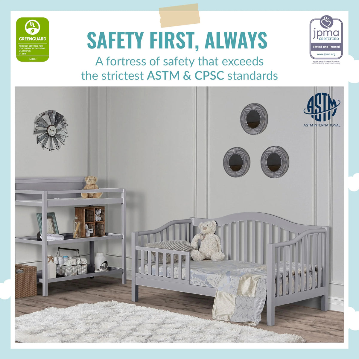 Dream On Me 2-in-1 Breathable Twilight 5 Spring Coil Crib and Toddler Bed Mattress - Product image 3