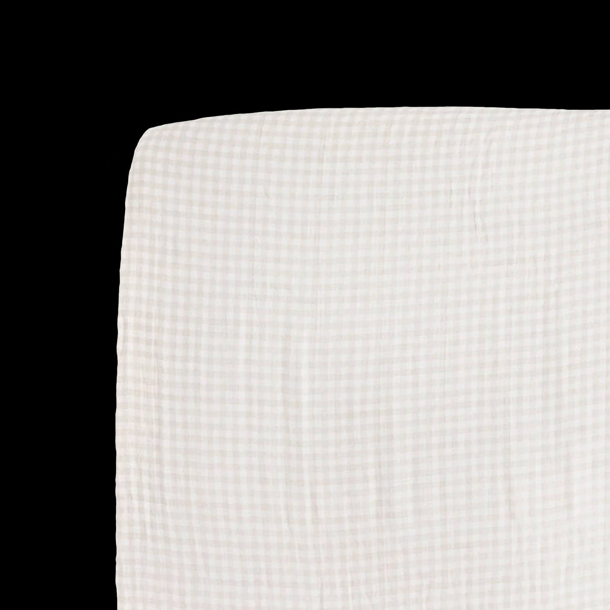 Little Unicorn Cotton Muslin Crib Sheet - Tan Gingham - Product image 1