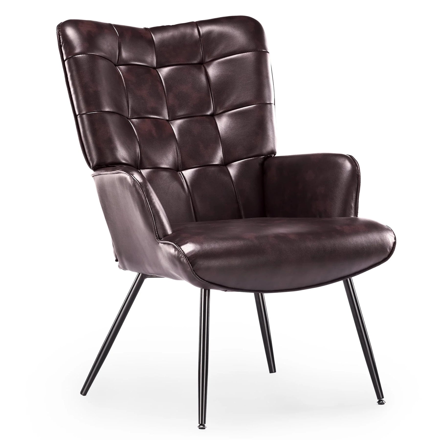 Unikome Livingroom Chair Modern Accent Chair, Faux Leather Wingback Accent Chair PU Leather Accent Chair - Product image 7