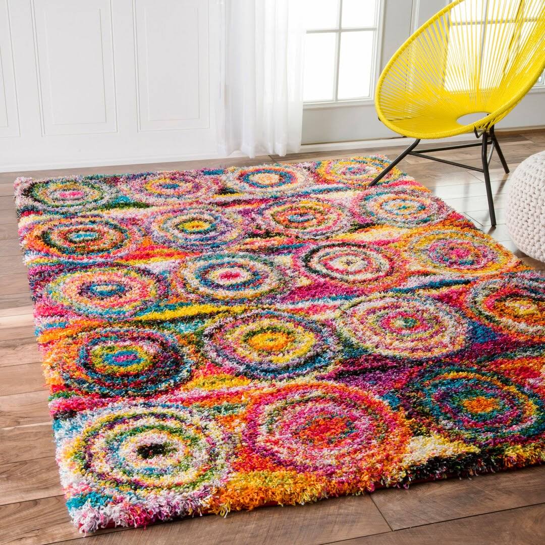 Latitude Run Verduzco Pink/Yelllow Area Rug, Size: Rectangle 5'3 inch x 7'6 inch - Product image 1