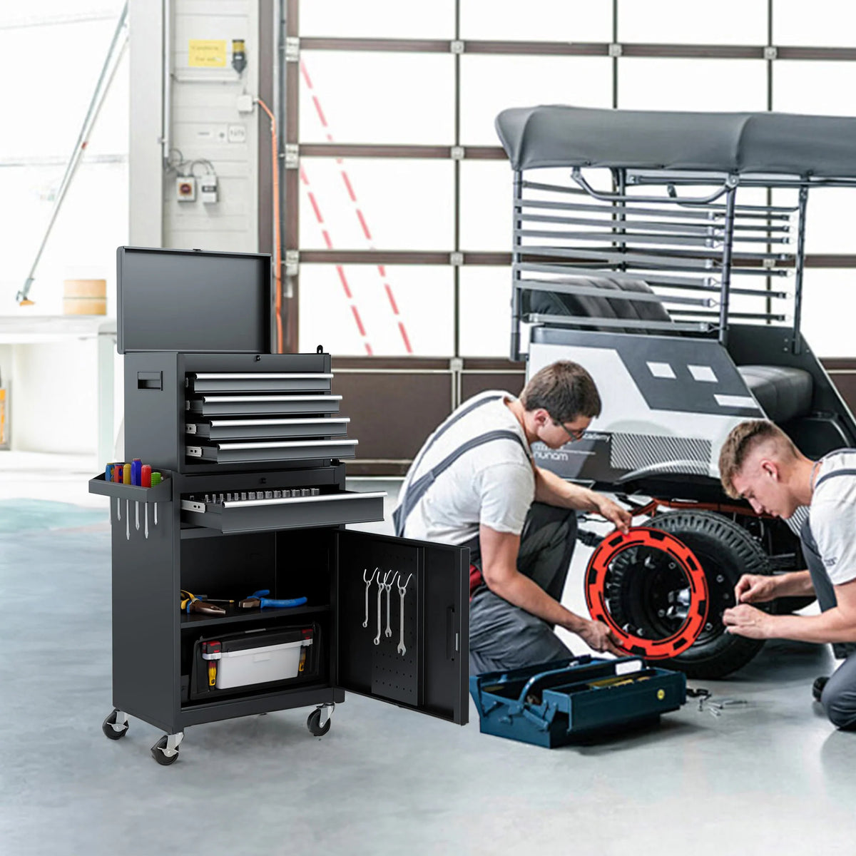 AECOJOY 5-Drawer Rolling Tool Chest Storage Cabinet with Detachable Top Tool Box - Product image 2