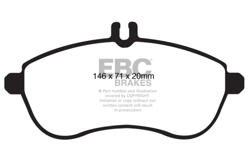 EBC Ultimax2 Low Dust Street - Front Ultimax 2 Pad PN UD1340