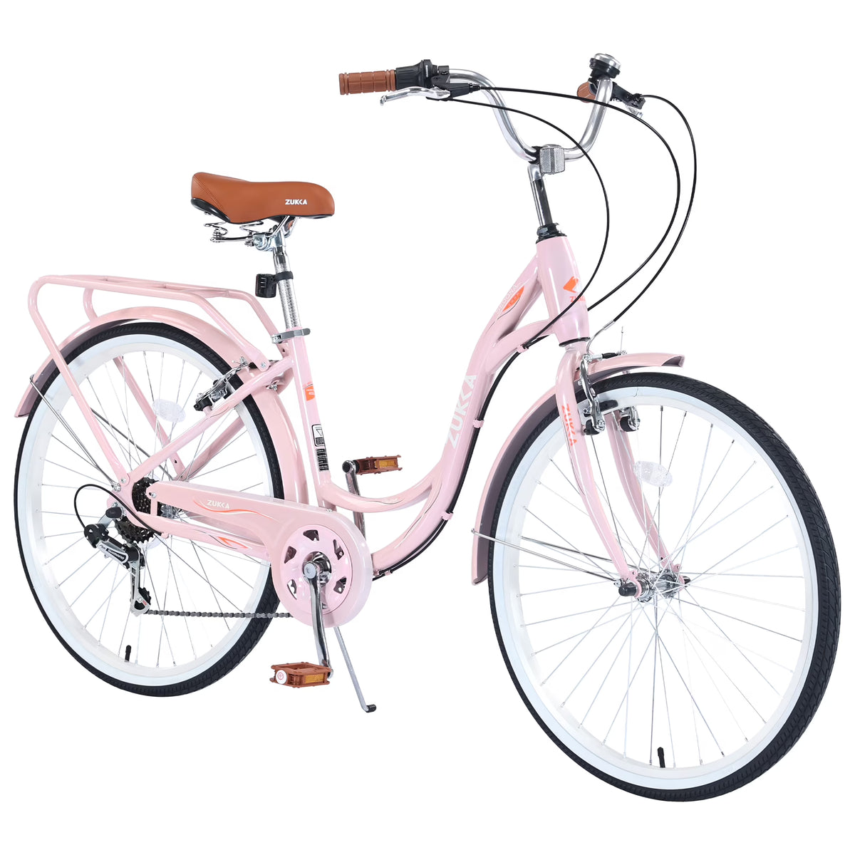 Aukfa 26" Cruiser Bike, 7 Speed Bicycle Hybrid Bikes for Women Girls Ladies, Arctic - Product image 7