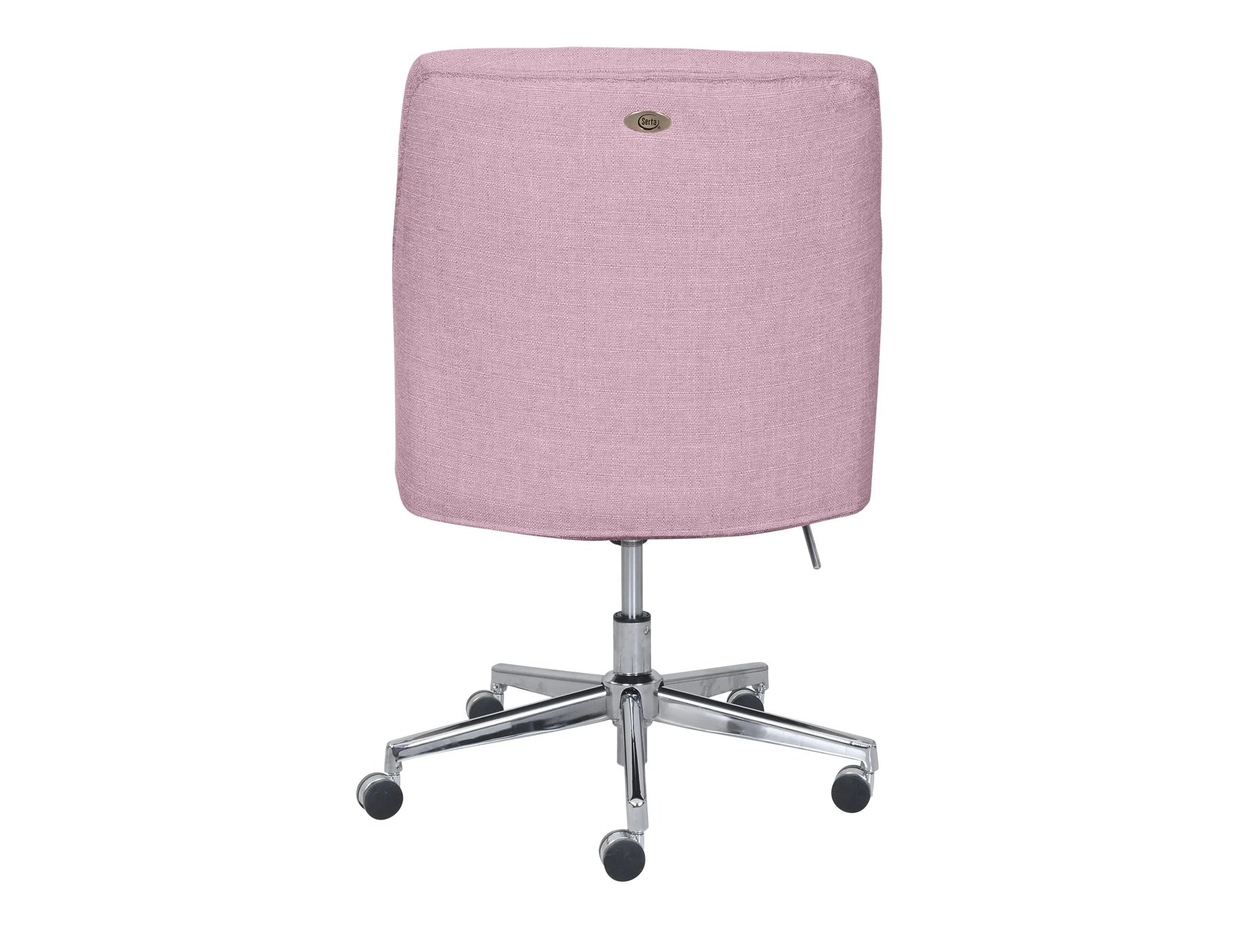 Serta Leighton Home Office Desk Chair Chrome Nailheads Twill Fabric Lilac Purple - Product image 6
