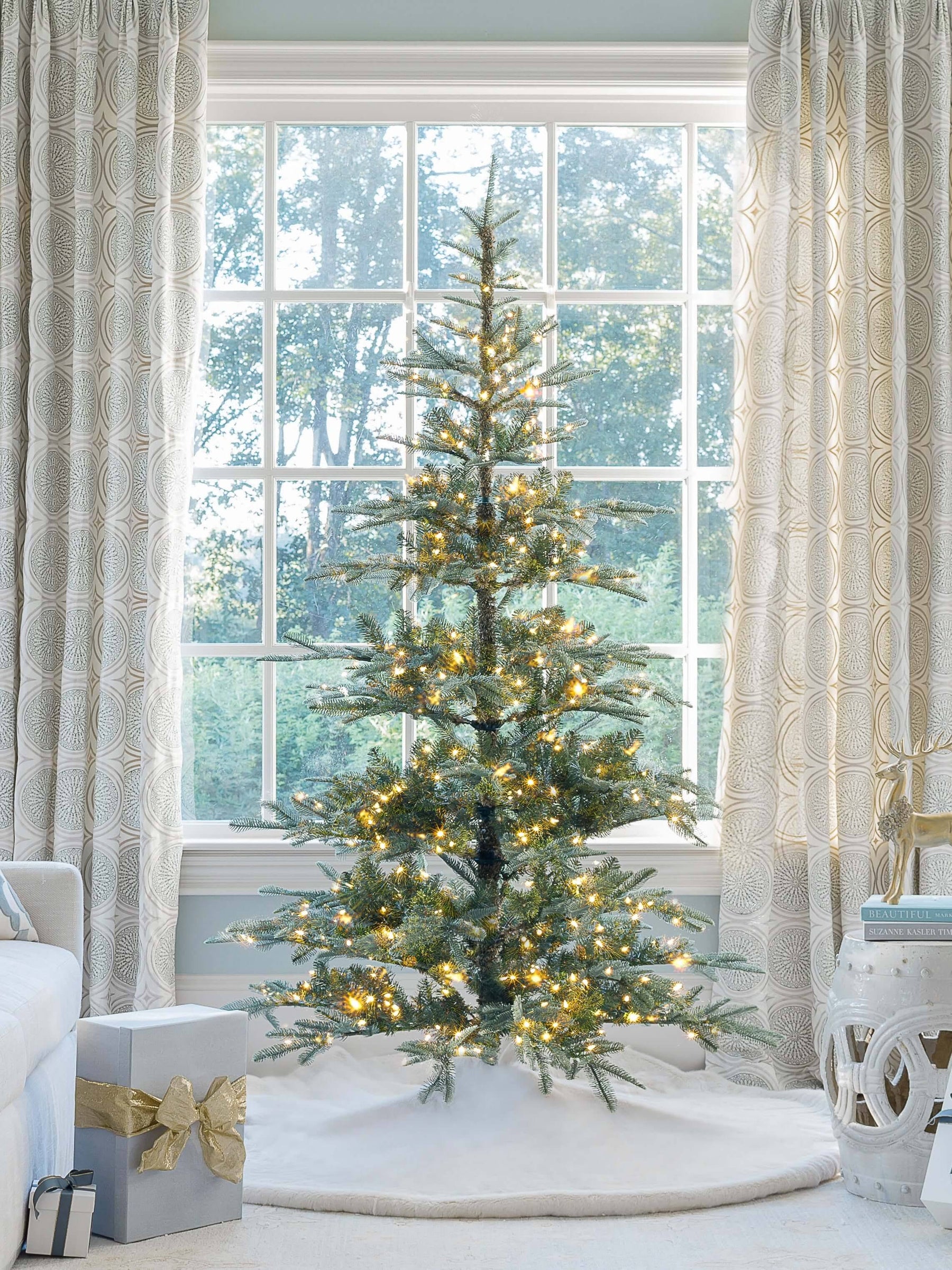 9' King Noble Fir Artificial Christmas Tree with 700 Warm White LED Lights - Product image 1