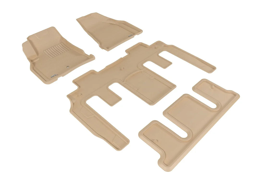 3D MAXpider L1BC02301502 - KAGU Floor Mat; Tan; 4 pc.; Front Rear and Third Row;