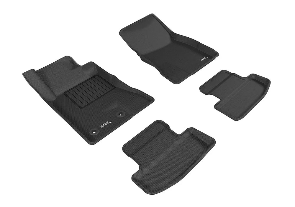 3D MAXpider L1FR08501509 - 2015-2020 Ford Mustang Kagu 1st & 2nd Row Floormats - Black