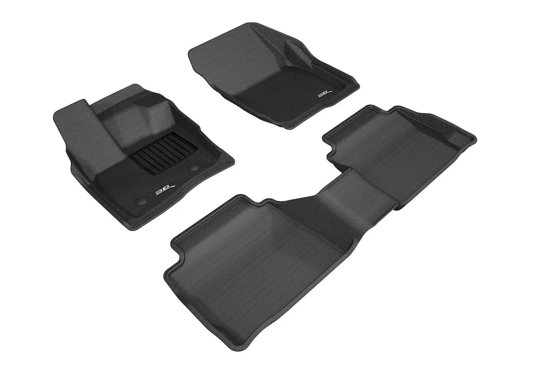 3D MAXpider L1FR10901509 - 2017-2020 Ford Fusion Kagu 1st & 2nd Row Floormats - Black